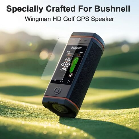 واقي شاشة من الزجاج المقسى مكون من قطعتين متوافق مع مكبر صوت Bushnell Golf Wingman HD GPS، مضاد للخدش وخالي من الفقاعات وسهل التركيب وطبقة شفافة عالية الدقة in Kuwait