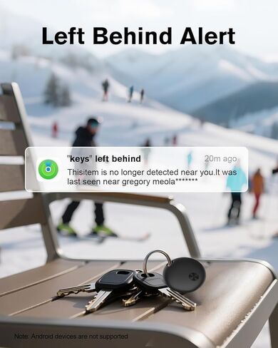 جهاز البحث عن عناصر التعقب الذكي 4 عبوات، متوافق مع Apple Find My APP (iOS فقط)، مقاوم للماء IP67، بطارية قابلة للاستبدال، مناسبة للأمتعة والحقائب والمحافظ وحقائب الظهر والمفاتيح (weTag mini) in Saudi Arabia