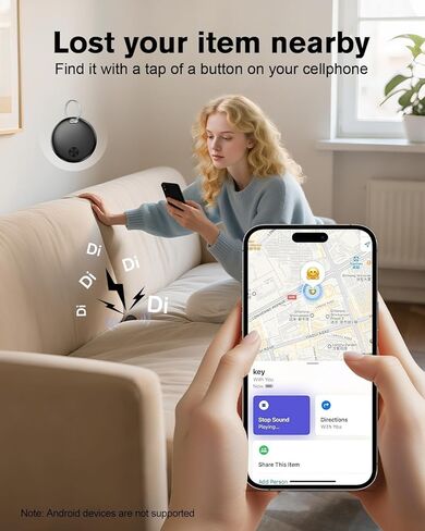 جهاز البحث عن عناصر التعقب الذكي 4 عبوات، متوافق مع Apple Find My APP (iOS فقط)، مقاوم للماء IP67، بطارية قابلة للاستبدال، مناسبة للأمتعة والحقائب والمحافظ وحقائب الظهر والمفاتيح (weTag mini) in Saudi Arabia