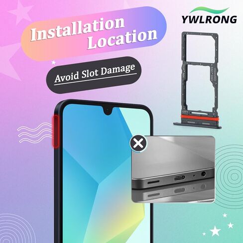 2PCS SIM Card Tray for Samsung Galaxy A16 5G SIM Card Slot Holder Replacement for Samsung A16 5G SM-A166U with Open Eject Pin in Kuwait