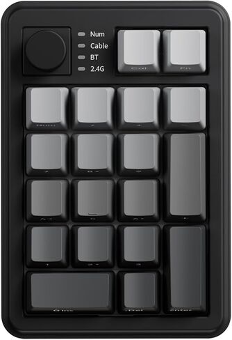 Gasket Mechanical Numpad Wireless 2.4G / Bluetooth 5.0 / Wired USB-C Programmable Macro Keypad RGB Backlit Hot Swappable Number Pad Numeric Keyboard Volume Knob PBT Keycaps, BlackBerry Pink in Saudi Arabia