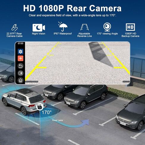 شاشة CarPlay مطورة مقاس 11 بوصة للسيارة، وNet-Flix/YouTube/TikTok وتطبيقات أخرى مدمجة (لا حاجة للنسخ المتطابق)، وستيريو السيارة اللاسلكي لـ Apple Carplay وAndroid Auto مع كاميرا احتياطية عالية الدقة، وتحديثات OTA in Kuwait