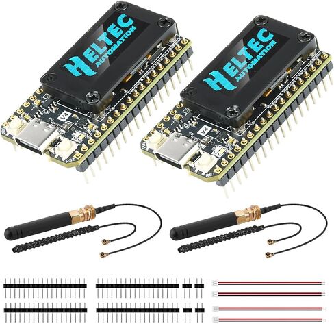 LoRa V4 ESP32 LoRa V3 Dev Board Upgraded, SX1262 ESP32 V4 Dual-core OLED Type C WI-FI Kit OLED Display ESP32-S3R2 Module 863-928 MHz 16MB Flash Supports GPS,Solar for IOT Meshtastic Arduin0, 2-Pack in Kuwait