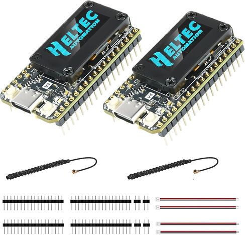 LoRa V4 ESP32 LoRa V3 Dev Board Upgraded, SX1262 ESP32 V4 Dual-core OLED Type C WI-FI Kit OLED Display ESP32-S3R2 Module 863-928 MHz 16MB Flash Supports GPS,Solar for IOT Meshtastic Arduin0, 2-Pack in Kuwait