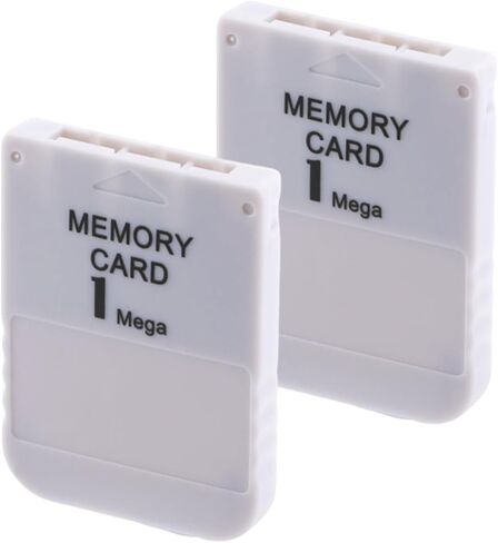 2pcs 1MB Memory Card Compatible for PS1 Game Console Fast Read Write,Game Saving Card Compatible with PS1 Classic Game Systems in Saudi Arabia
