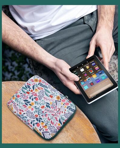 حافظة بأكمام 6-7 بوصة من TiMOVO لكتب القراءة الإلكترونية إصدار Paperwhite/Colorsoft Signature Edition، حقيبة حمل بغطاء حماية للأكمام لأجهزة القارئ الإلكتروني/Oasis & Kobo، زهور in Kuwait