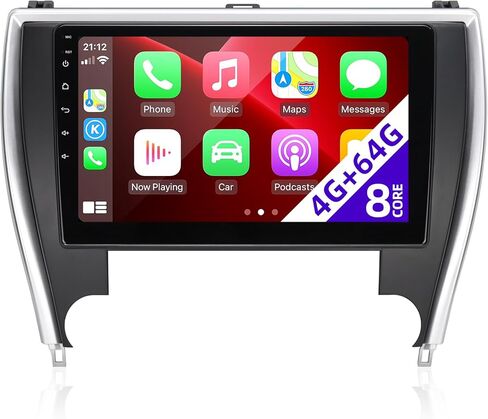 لتويوتا كامري 2015 2016 2017 راديو متوافق مع Carplay اللاسلكي Android Auto Touch Screen Car Stereo Bluetooth GPS FM/AM WiFi Navigation Backup Camera Multimedia Player Head Unit (8core) in Saudi Arabia