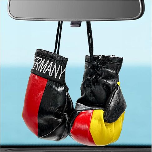 1 Pair Mini Boxing Gloves for Car Mirror, Patriotic Rearview Charm Punching Glove with Country Flag Pattern, Automotive Mirror Pendant Novelty Hanging Ornament for Sports Fan (Jamaica) in Saudi Arabia