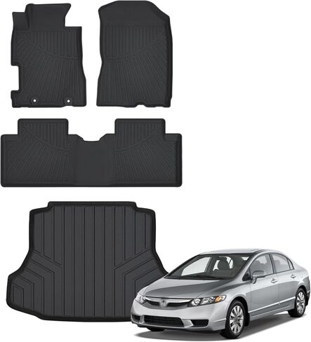 سجادات أرضية لسيارة Hyundai Elantra 2011-2016، بطانات أرضية TPE مناسبة لجميع الأحوال الجوية، تناسب سيارة Elantra 2011-2016 الصف الأول والثاني، مجموعة كاملة مضادة للانزلاق (غير مناسبة لنماذج GT أو Touring) in Kuwait