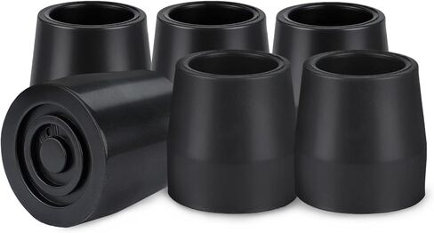 aiGear Anti Skid Rubber Tips Bore Diameter 1.1 inches (28 mm) 6 Pack for Tactical Walking Stick Bottom Non-Slip in Saudi Arabia