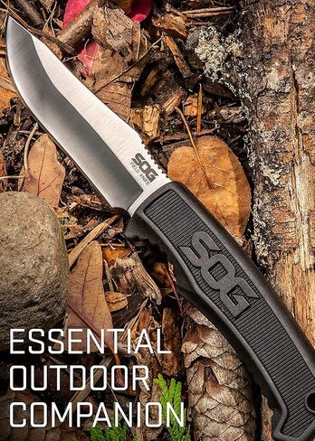 SOG Survival Knife with Sheath - Field Knife Fixed Blade Knives 4 Inch Tactical Knife and Bushcraft Knife w/Full Tang Hunting Knife Blade (FK1001-CP) in Saudi Arabia