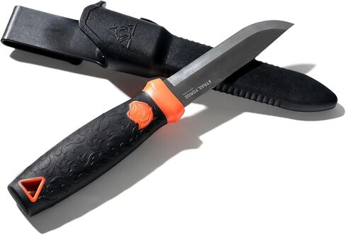 ONETIGRIS CAMPING TrailForge سكين ذو نصل ثابت مع غمد، 9.67 بوصة سكين FullTang Blade Bushcraft للتخييم، في الهواء الطلق، البقاء على قيد الحياة، المشي لمسافات طويلة in Kuwait