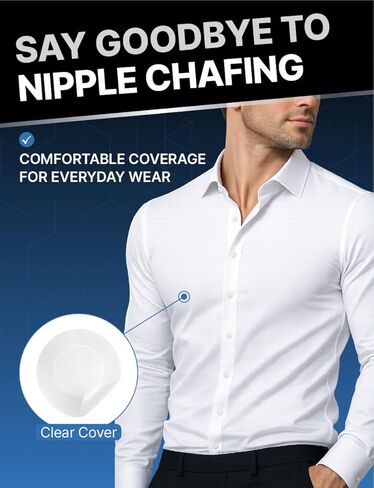Ultra-Fit Men Nipple Covers, 0.1mm Thin Silicone Nipple Tape for Running & Workout, Waterproof Anti-Chafing, 52 Count in Saudi Arabia