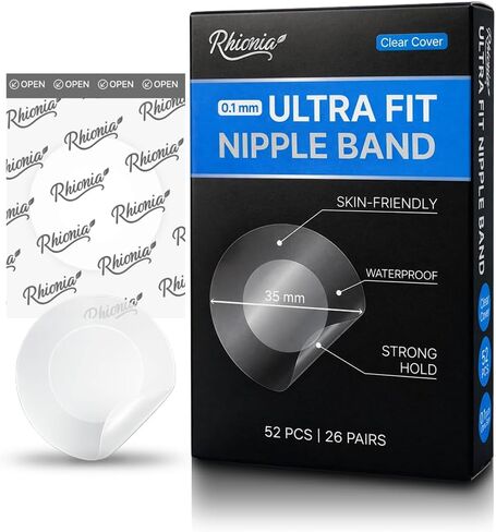 Ultra-Fit Men Nipple Covers, 0.1mm Thin Silicone Nipple Tape for Running & Workout, Waterproof Anti-Chafing, 52 Count in Saudi Arabia