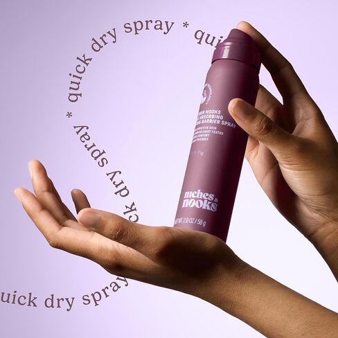 Niches & Nooks Sweat Absorbing Intimate pH Balanced Chafing Barrier Feminine Spray - Soft Clementine - 2oz in Saudi Arabia