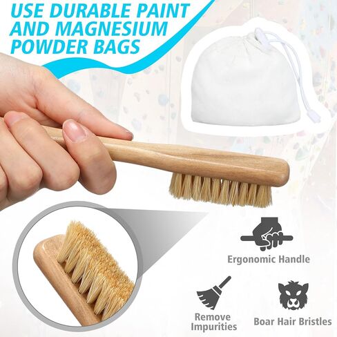 Shappy Climbing Chalk Bag Set Includes Chalk Bag, Brush and Ball Pouch with Adjustable Belt Waterproof Rock Equipment for Climbing, Gymnastics, Weight Lifting, Bouldering and More in Saudi Arabia