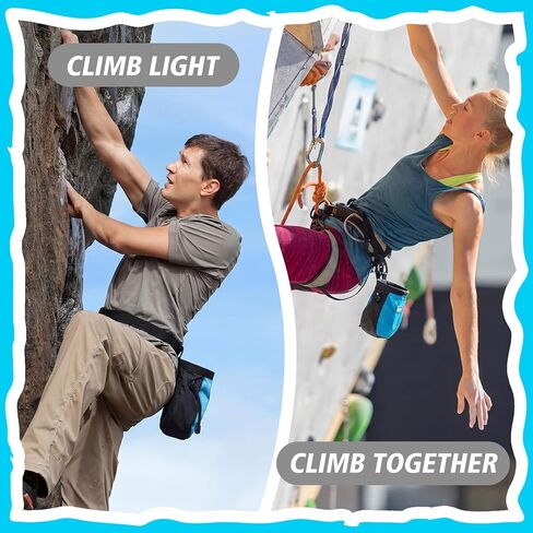 Shappy Climbing Chalk Bag Set Includes Chalk Bag, Brush and Ball Pouch with Adjustable Belt Waterproof Rock Equipment for Climbing, Gymnastics, Weight Lifting, Bouldering and More in Saudi Arabia