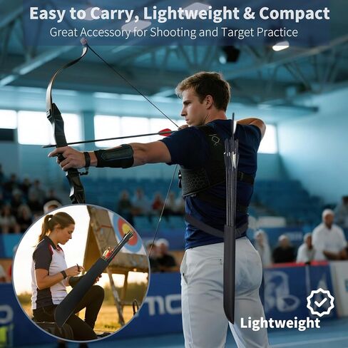 Hard Case Hip Quiver with Adjustable Belt,Wear-Resistant Arrow Quiver for Compound Bow,Quiver Arrow Holder for Archery, Hunting Lightweight Archery Quiver in Kuwait