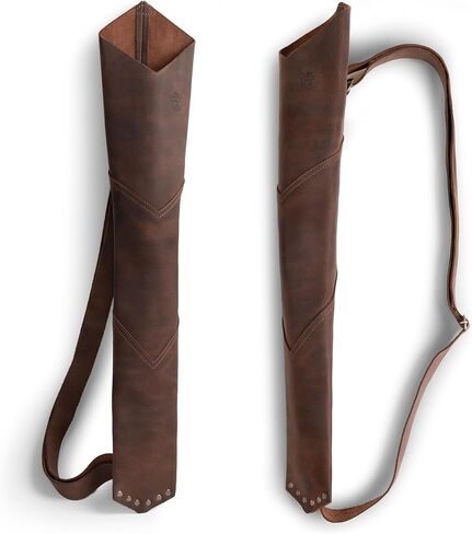 Back Arrow Archery Quiver, Vintage Holder for Shooting Practice, Training, Full Grain Leather, Handmade Archer Accessories in Kuwait