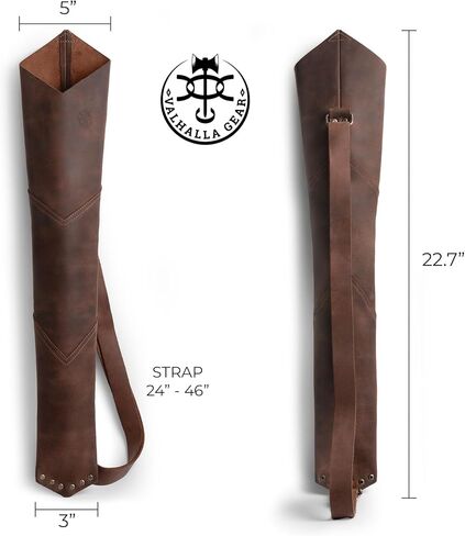 Back Arrow Archery Quiver, Vintage Holder for Shooting Practice, Training, Full Grain Leather, Handmade Archer Accessories in Kuwait