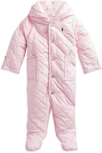 POLO RALPH LAUREN Infant Quilted Bunting Snowsuit (0 Months, Hint Of Pink) in Saudi Arabia