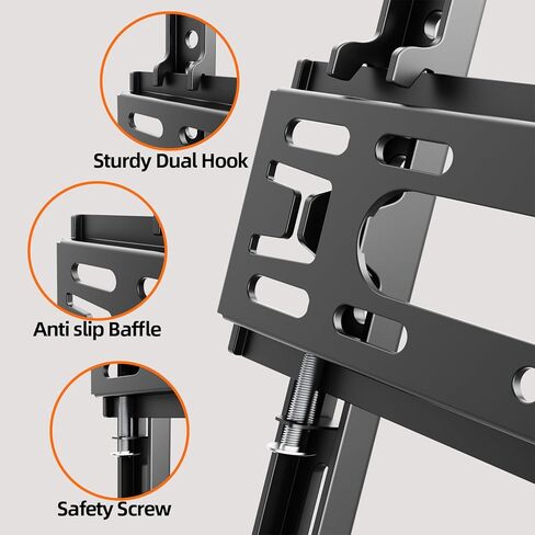 IWOBOARD 32 40 42 inch Fixed TV Monitor Wall Mount for LED LCD TVs & Monitor, Low Profile Small RV TV Mount, Easy Slim Flat Wall Bracket, Max VESA 200x200mm, 66lbs, Single Stud, Fit 19 24 42 inch in Saudi Arabia