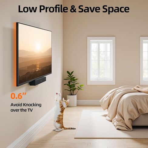 IWOBOARD 32 40 42 inch Fixed TV Monitor Wall Mount for LED LCD TVs & Monitor, Low Profile Small RV TV Mount, Easy Slim Flat Wall Bracket, Max VESA 200x200mm, 66lbs, Single Stud, Fit 19 24 42 inch in Saudi Arabia