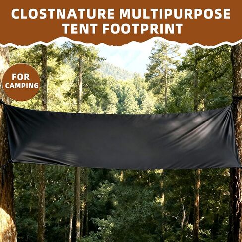 بصمة خيمة Clostnature للتخييم - قماش القنب مقاوم للماء 10/12 قدم، ملاءة أرضية سداسية شديدة التحمل، حصيرة خيمة خفيفة الوزن لشرفة المراقبة، خيمة فقاعية، حصيرة أرضية خارجية للمشي لمسافات طويلة، وحقائب الظهر in Kuwait