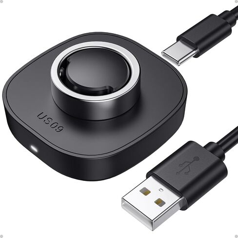 Compatible with O-ra Ring Gen3 Charger Size 6, Fast and Safe Charging with USB-C Cable (Black) - Essential for Smart Ring Users in Kuwait