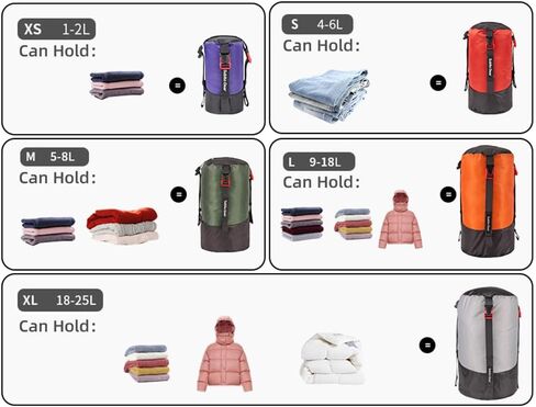 Lightweight Compssion Stuff Sack 4-6L Waterproof Polyester Compssion Bag for Camping Hiking Backpacking in Saudi Arabia