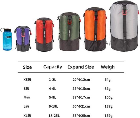 Lightweight Compssion Stuff Sack 4-6L Waterproof Polyester Compssion Bag for Camping Hiking Backpacking in Saudi Arabia