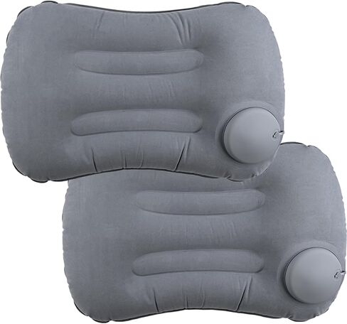 Alovexiong Inflatable Camping Pillow - Ultralight Travel Air Pillows for Neck Lumbar Support, Press-to-Inflate Design, Blow Up Pillow for Camping, Hiking, Backpacking (Grey) in Saudi Arabia
