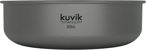 Kuvik Titanium Bowl 900ml (30.4 oz) - Ultralight and Compact Bowl for Backpacking, Camping, and Survival in Saudi Arabia
