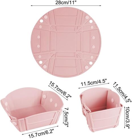 Collapsible Silicone Bowl, Portable Camping Tableware, Folding Fruits Cutting Board, Heat Insulated Food Storage Box for Home Travel Camping Picnic in Saudi Arabia