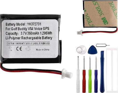 بطارية YK372731 لجهاز Golf Buddy Voice، Voice+، VS4، Voice 2 GPS Range Finder مع الأدوات in Kuwait