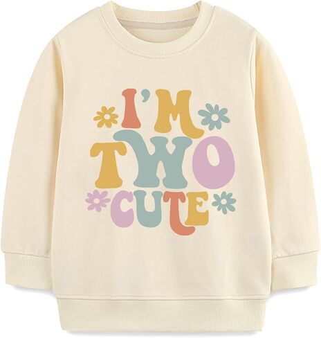 Toddler Boys Girls Birthday Sweatshirts Birthday Outfit Party Long Sleeve Shirt for Kids 2-7T in Saudi Arabia