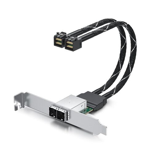 10Gtek SFF-8088 to SFF-8087 Dual Mini SAS Adapter, with Low and Full-Height Profile Bracket in Saudi Arabia
