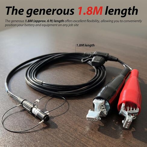 12V Power Cable Compatible with Trimble 4700 4800 5700 5800 R6 R7 R8 R10 GPS RTK GNSS Receiver, 7 Pin to Alligator Clips, 46125-20 in Kuwait