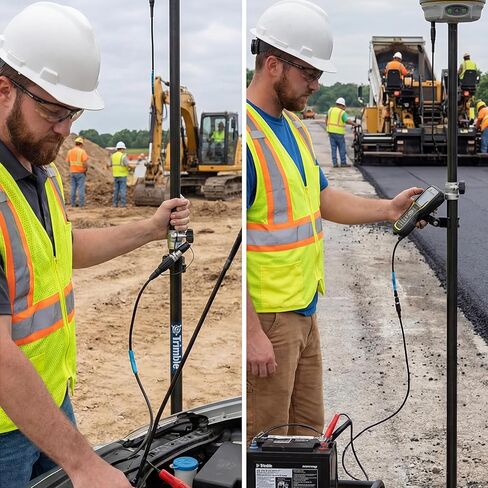 12V Power Cable Compatible with Trimble 4700 4800 5700 5800 R6 R7 R8 R10 GPS RTK GNSS Receiver, 7 Pin to Alligator Clips, 46125-20 in Kuwait