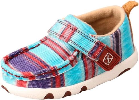 Twisted X Infant's Hooey Driving Moc, Moc Toe, Blue Multi, 5 M in Saudi Arabia