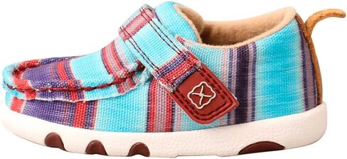 Twisted X Infant's Hooey Driving Moc, Moc Toe, Blue Multi, 5 M in Saudi Arabia