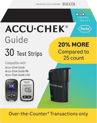 Accu-Chek Guide Glucose Test Strips for Diabetic Blood Sugar Testing (Pack of 60) in Saudi Arabia
