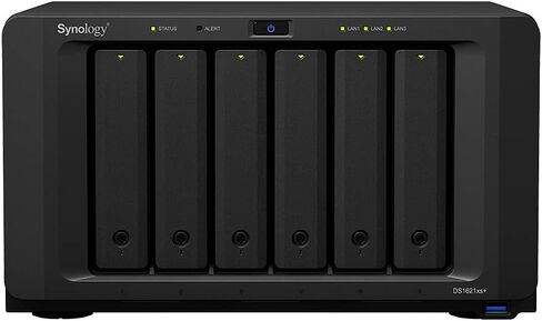 Synology DiskStation DS1621xs+ NAS Server with Xeon 2.2GHz CPU, 32GB Memory, 24TB HDD Storage, 1TB M.2 NVMe SSD, 1 x 10GbE LAN Port, DSM Operating System in Saudi Arabia