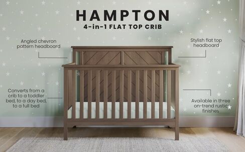 Child Craft Hampton Flat Top 4-in-1 Convertible Crib & Changing Table 2-Piece Set in Kuwait