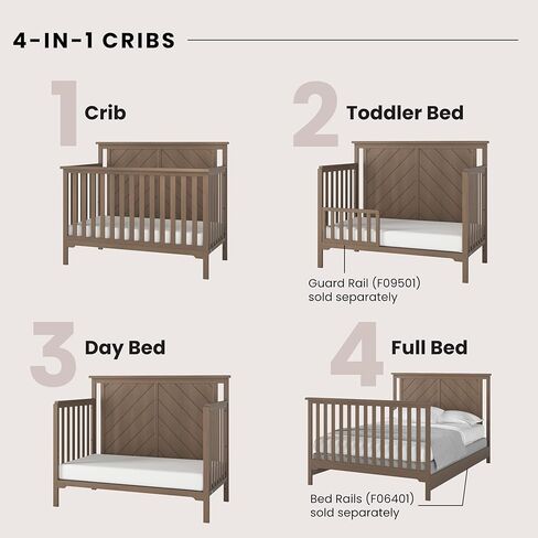 Child Craft Hampton Flat Top 4-in-1 Convertible Crib & Changing Table 2-Piece Set in Kuwait