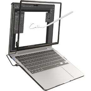 إطار شاشة لمس مغناطيسي لجهاز MacBook Air مقاس 15 بوصة، لوحة لمس عالية الدقة تعمل بالأشعة تحت الحمراء تدعم الإيماءات المتعددة، توصيل وتشغيل بدون سائق، لوحة تتبع تعمل باللمس، تتضمن حافظة صلبة واقية، قلم سلبي in Kuwait