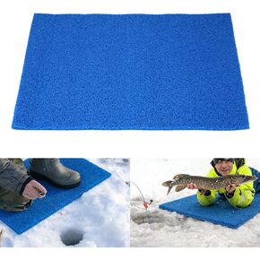 16 x 24 inch Outdoor Winter Ice Fishing Floor Mat, Non Slip & Washable Ice Fishing Gear Tent Carpet Mat Inside Outside for Winter Camping Outdoor Ice Fishing Activities Trailers Lawn Supplies in Kuwait