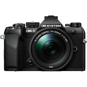 OM SYSTEM OM-5 Mark II Mirrorless Camera, Black with M.Zuiko Digital ED 14-150mm f/4-5.6 II Lens in Kuwait