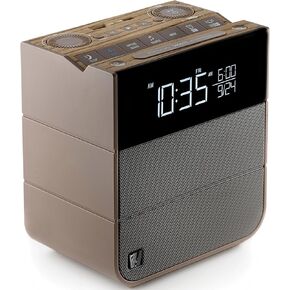 Soundfreaq Sound Rise II، SFQ-16 (إصدار الفندق): راديو منبه بجانب السرير ومكبر صوت بلوتوث، مع شاشة عرض كبيرة، راديو FM، شحن USB سريع، وصوت طبيعي (أسود) in Kuwait