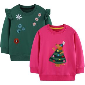 Toddler Girl Sweatshirt Crewneck Long Sleeve Shirt Girls Fall Pullover Tops Clothes in Kuwait